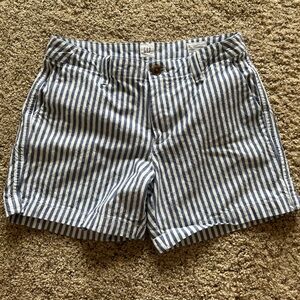 Women’s GAP Blue and White Striped Linen Shorts